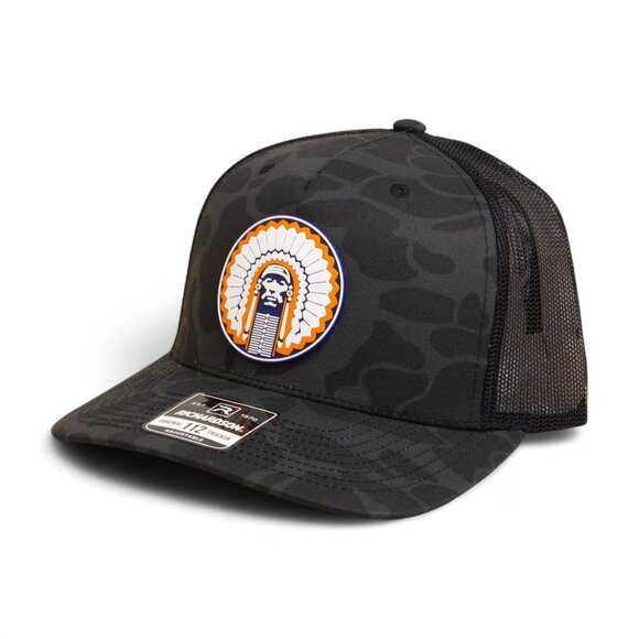 Illinois Fighting Illini Chief Illiniwek 3D Snapback Trucker Hat- Sable Duck Cam - Picture 1 of 3